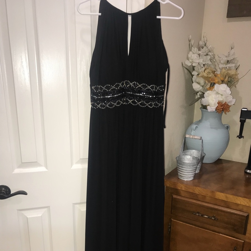 black & blue with beads